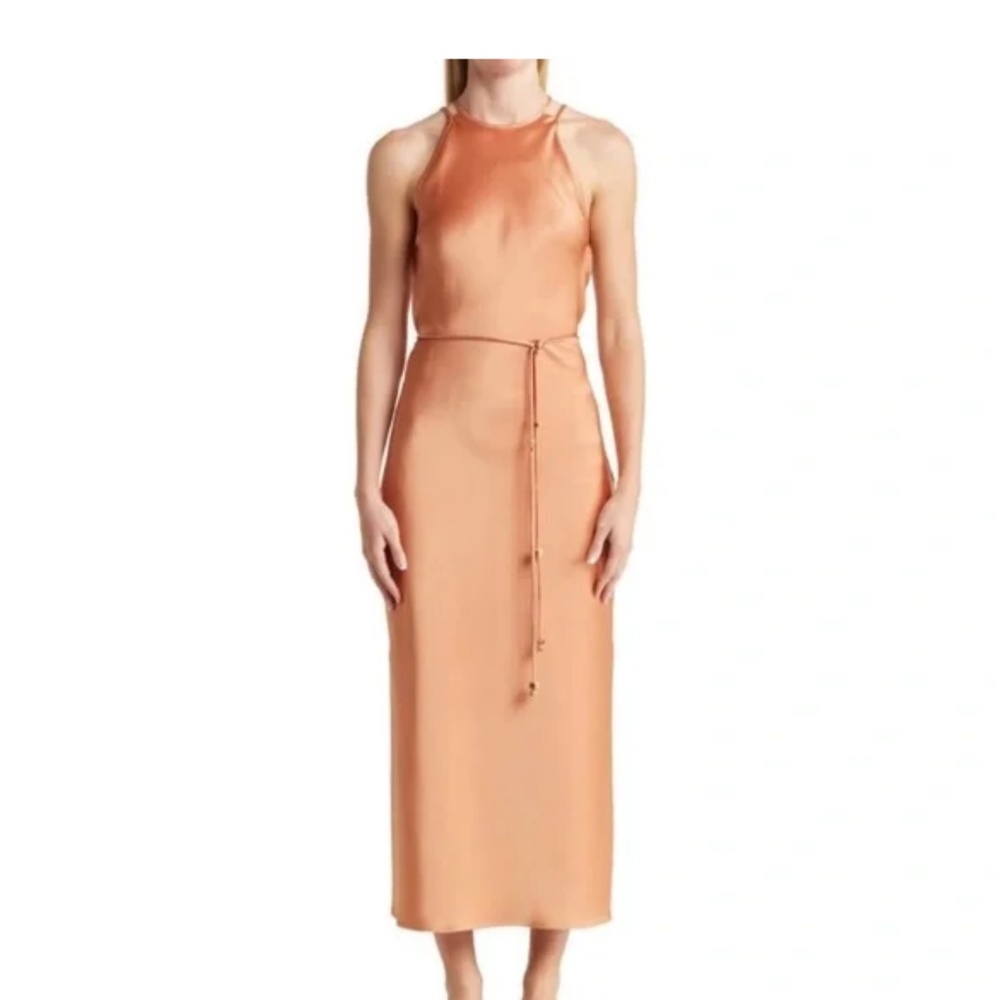 Nanuskha Satin Apricot Narita Dress - WITH TAGS